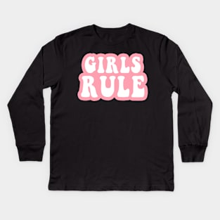 Girls Rule Kids Long Sleeve T-Shirt